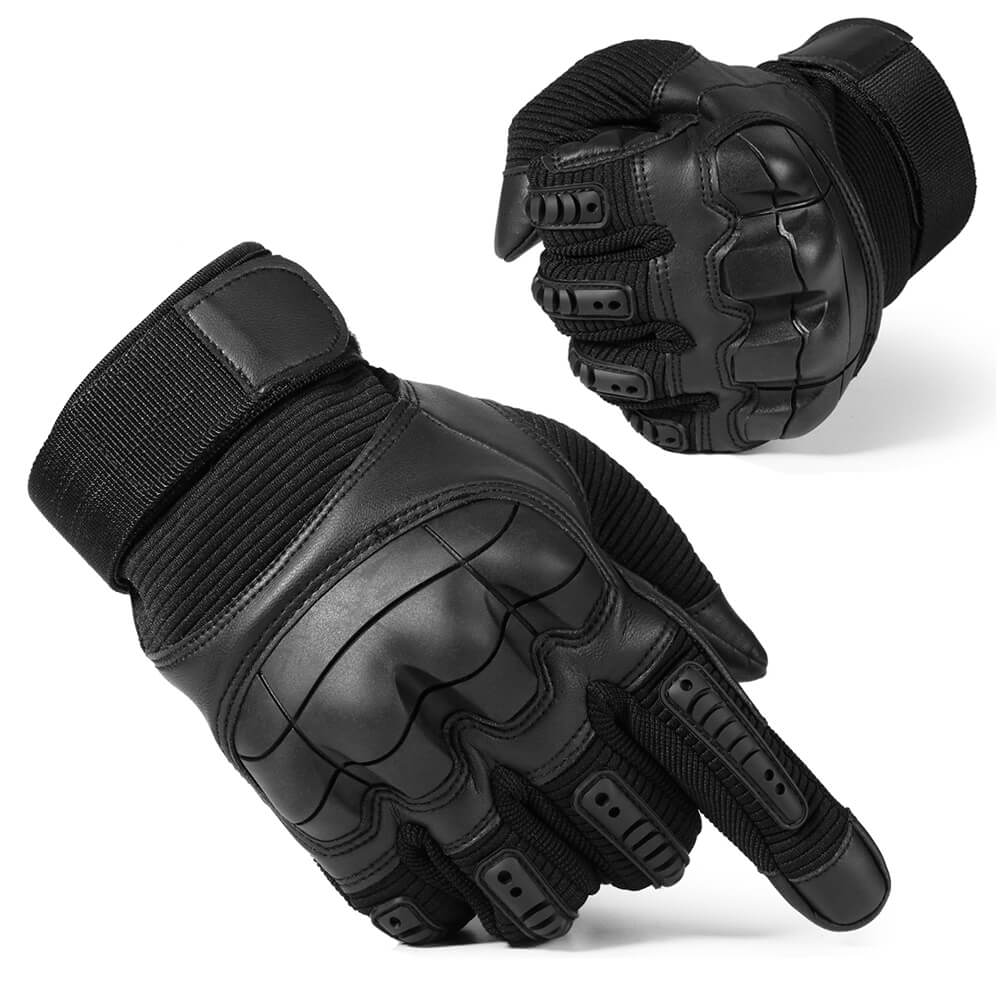 PU Leather Fingerless Padded Knuckle Tactical Gloves – USA Tactical Elite